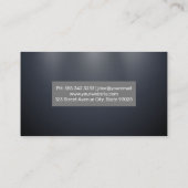 濃いお洒落青の微妙な灰色 名刺 (裏面)