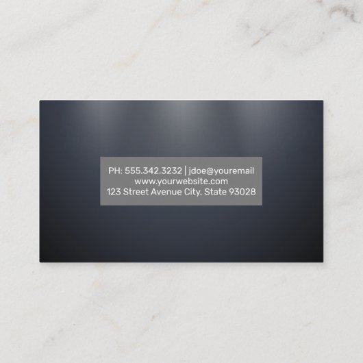 濃いお洒落青の微妙な灰色 名刺 (裏面)