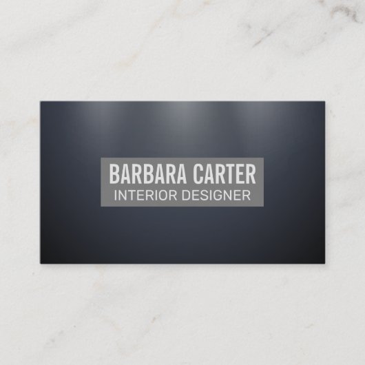 濃いお洒落青の微妙な灰色 名刺 (正面)