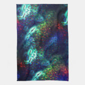 濃いはかりで測青から色の背景に派手な キッチンタオル (縦)