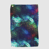 濃いはかりで測青から色の背景に派手な ゴルフタオル (正面)