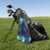 濃いはかりで測青から色の背景に派手な ゴルフタオル (グリーン)