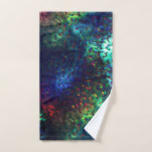 濃いはかりで測青から色の背景に派手な バスタオルセット (ハンドタオル)