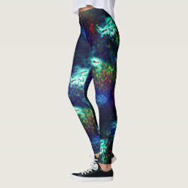 濃いはかりで測青から色の背景に派手な レギンス