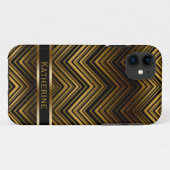濃いアンティーク金ゴールド山形 Case-Mate iPhoneケース (裏面(横))