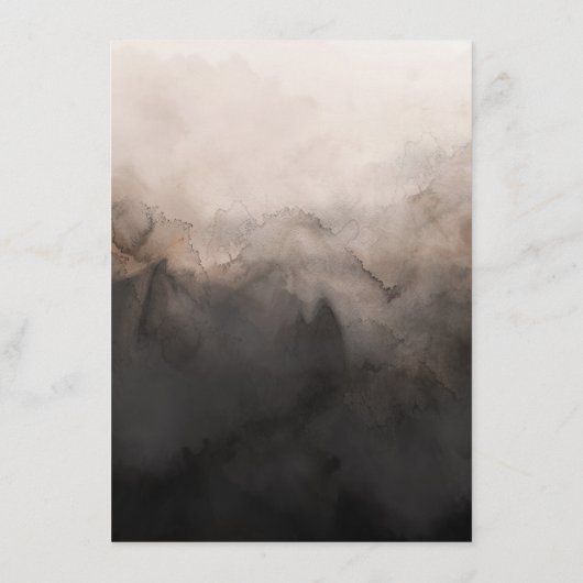 濃いインク結婚の挿入 エンクロージャーカード (裏面)