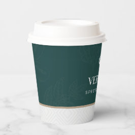 濃いエメラルドグリーンのスペシャリティコーヒーショップペーパーカップ 紙コップ