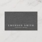 濃いエレガント灰色の麻は上品に見える 名刺 (正面)