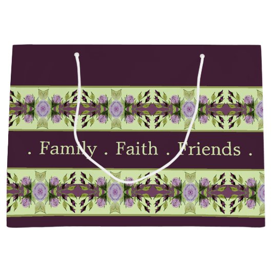 濃いエレガント紫 ラージペーパーバッグ (正面)