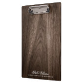 濃いエレガント茶色のオーク材木目名前をカスタムする クリップボード (左)