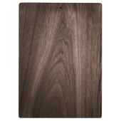 濃いエレガント茶色のオーク材木目名前をカスタムする クリップボード (裏面)