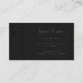 濃いエレガント黄色の黒と灰色のイニシャル 名刺 (裏面)