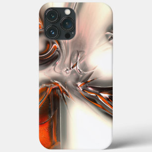 濃いオレンジと真珠または金属のテクスチャ iPhone 13 PRO MAXケース