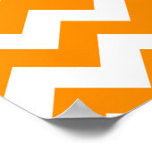 濃いオレンジ色のジグザグ ポスター (角)