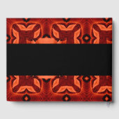 濃いオレンジ色の抽象芸術パタ結婚ーン ゲストブック (裏面)