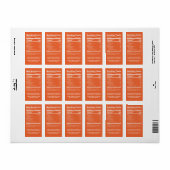 濃いオレンジ色の蜂蜜の栄養ファクト製品 ラベル (フルシート)