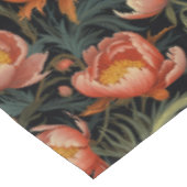 濃いオレンジ色鮮やかの牡丹の花 テーブルクロス (アングル)