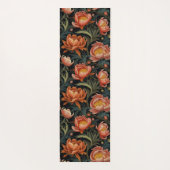 濃いオレンジ色鮮やかの牡丹の花 ヨガマット (裏面)