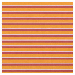 濃いオレンジ、ピンク、赤の色の線 ファブリック