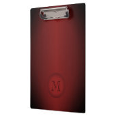 濃いカッコいい赤のグラデーションのモノグラミニマルム クリップボード (左)