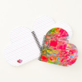 濃いカラフルピンクと緑の抽象芸術 ノートブック (内部)