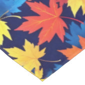 濃いカラフル青の背景の紅葉 テーブルクロス (アングル)