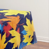 濃いカラフル青の背景の紅葉 テーブルクロス (インサイチュ)