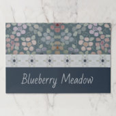 濃いカラフル青色のフローラ ペーパーパッド (正面)