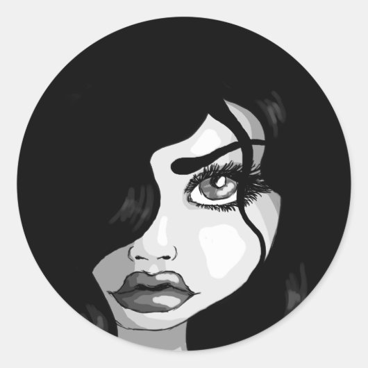 濃いカール ラウンドシール (正面)