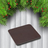 濃いクリの茶色のレザーフェイク コースター