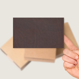 濃いクリの茶色のレザーフェイク 長方形シール