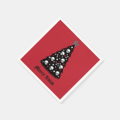 濃いクリスマスツリー スタンダードカクテルナプキン (角)