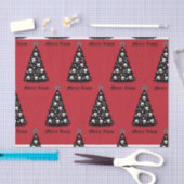 濃いクリスマスツリー 薄葉紙 (クラフト)