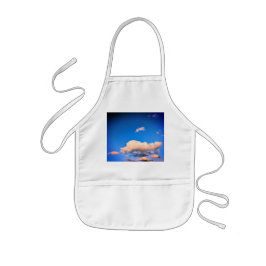 濃いクリーム雲 子供用エプロン