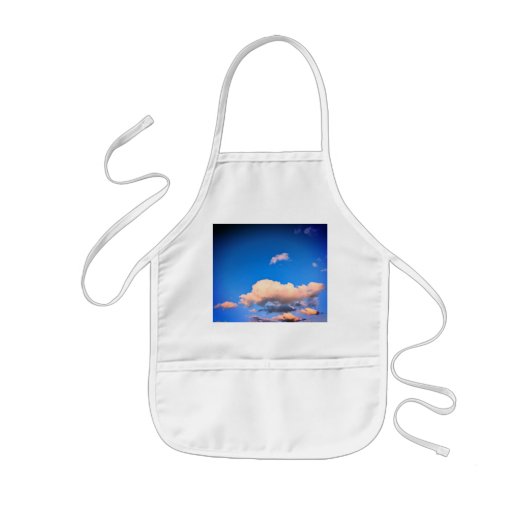 濃いクリーム雲 子供用エプロン (正面)
