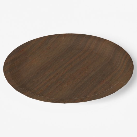 濃いクルミ茶竹粒の外観 ペーパープレート (アングル)