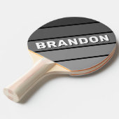 濃いグラデーションはっきりしたレインボー（名前あり） 卓球ラケット (正面アングル)