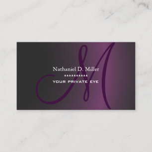 濃いグラデーション紫/DIY 名刺