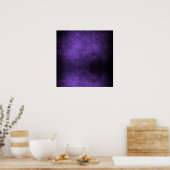 濃いグランジ背景 – 紫 ポスター (キッチン)