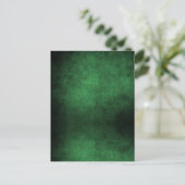 濃いグランジ背景 – 緑 ポストカード (スタンド正面)