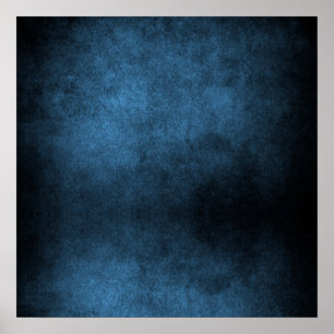 濃いグランジ背景 – 青 ポスター