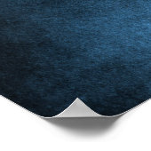 濃いグランジ背景 – 青 ポスター (角)