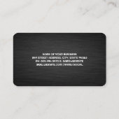 濃いグレーのテクスチャ | シンプル文字 名刺 (裏面)