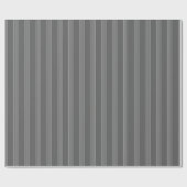 濃いグレー & グレー ストライプ ラッピングペーパー (フラット)
