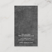 濃いコンクリーグランジトモダンの男らし縦 名刺 (裏面)