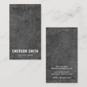濃いコンクリーグランジトモダンの男らし縦 名刺 (正面/裏面)