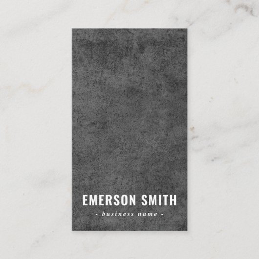 濃いコンクリーグランジトモダンの男らし縦 名刺 (正面)