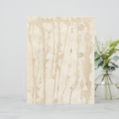 濃いコーヒーの汚れた色あせた羊皮紙レターヘッド (スタンド正面)