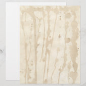 濃いコーヒーの汚れた色あせた羊皮紙レターヘッド (正面/裏面)