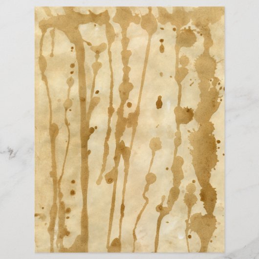 濃いコーヒー色のパーチメントのレターヘッド (正面)